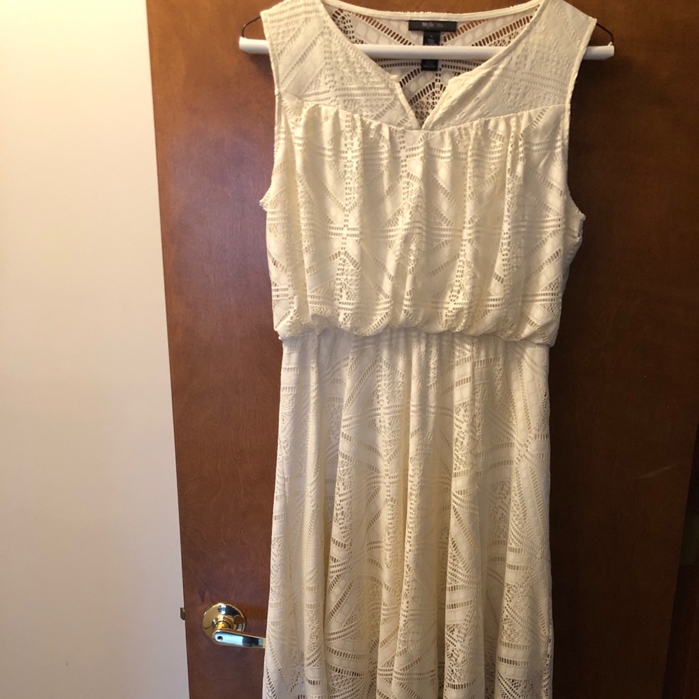 Style & Co. Blouson Dress with Handkerchief Skirt